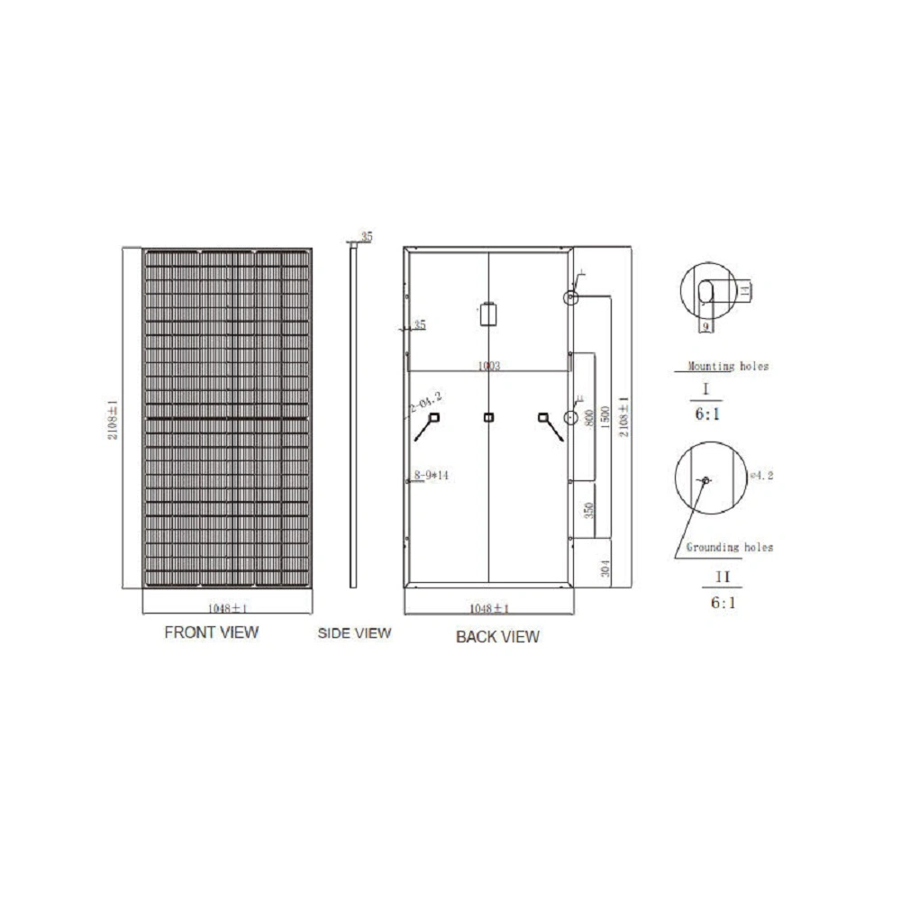 Sistema Solar Mono fotovoltaico de 460 W Sh72m-H6 Shinergy Power