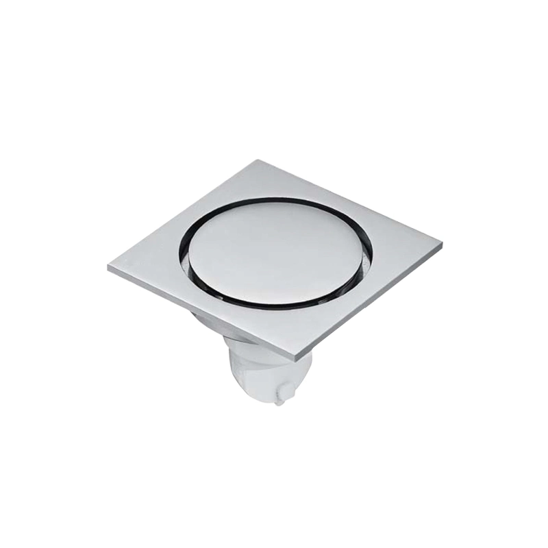 Steel Square Chromed Anti-Smell Brass Floor Drain Black Floor Drain Cover for Bathroom