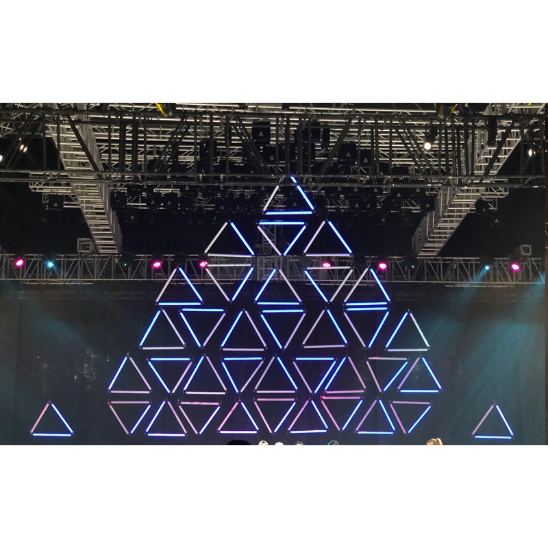 Promotional DMX Winch LED Kinetic Lights Kinetic Triangle RGB LED DMX Kinetic Pixel Tube