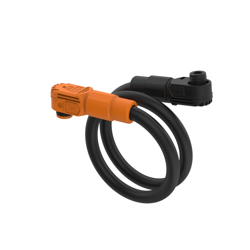 1500 V de almacenamiento de energía el conector cable con enchufe negro naranja en ángulo recto 300Pin 1 Cable de batería