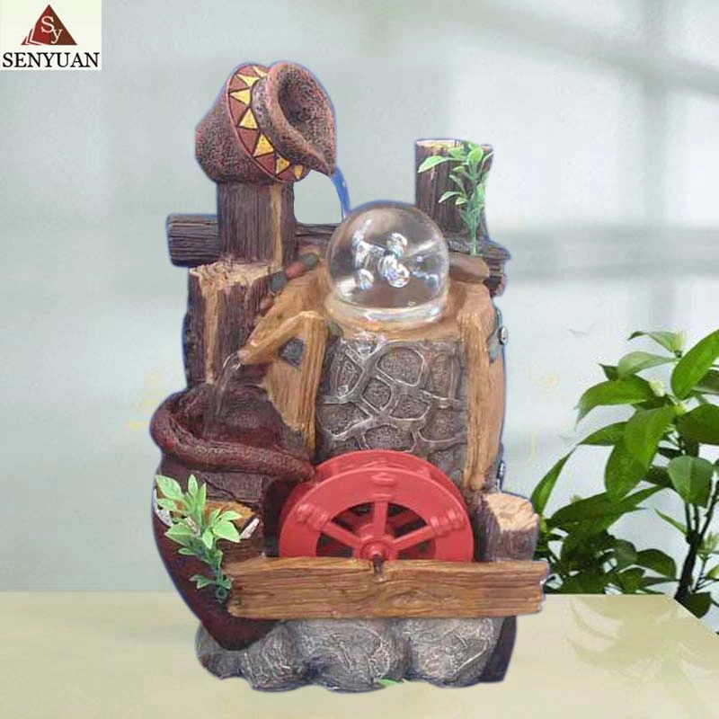 Resin Crafts Office Water Feature Fountain Sculpture