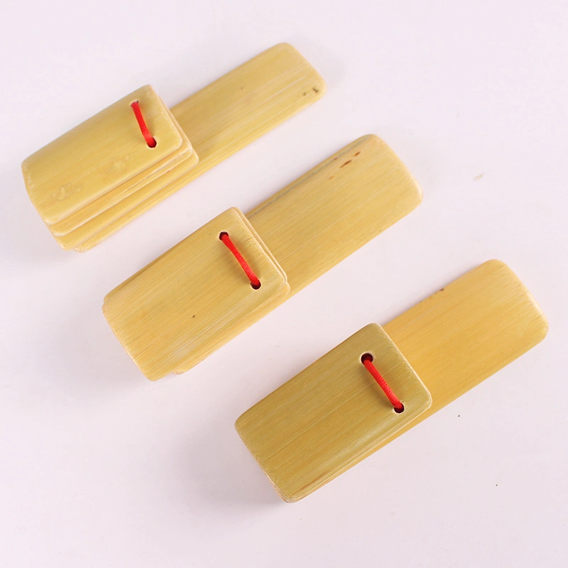 Copllent Wooden Musical Toys Bamboo Wood Small Allegro Children Say Cross Talk Practice Eloquence Bamboo Castanets