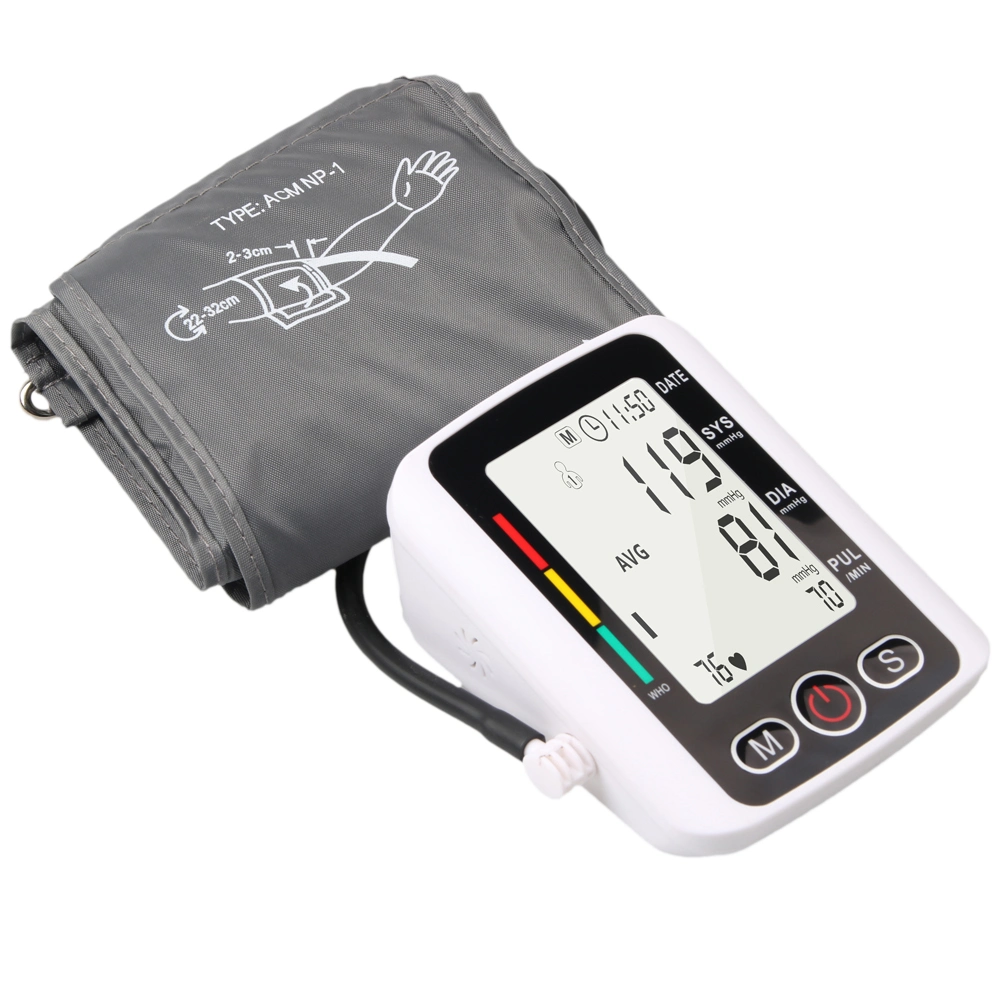 Household Automatic Upper Arm Accurate Ambulatory Blood Pressure Monitor with Digital LCD