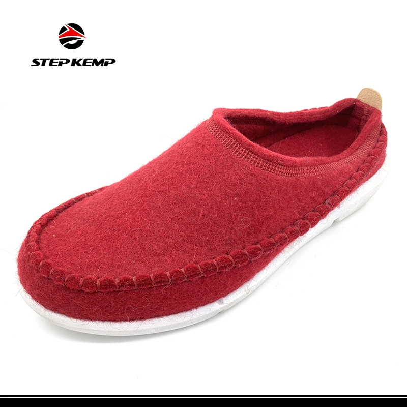 Slippers Warm Woolen Fabric Plush Indoor Outdoor House Slippers Lazy Shoes Ex-23c4015