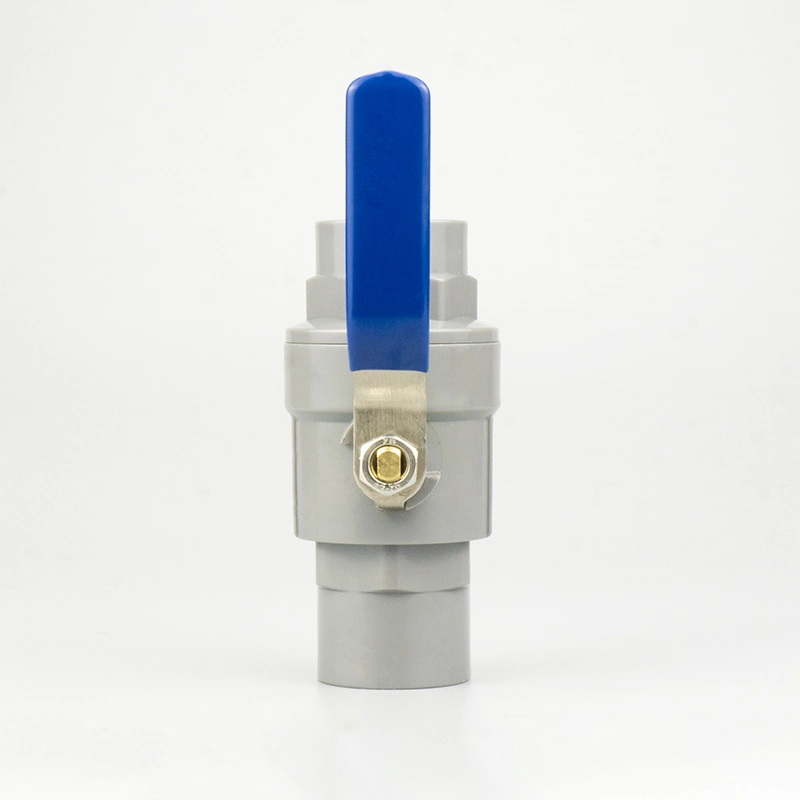 Pntek 3 Way Grey Body Stainless Steel PVC Ball Valve