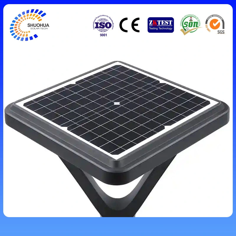 Integrated 80W Solar Garden Lamp with 360° Beam Angle - Lithium Battery