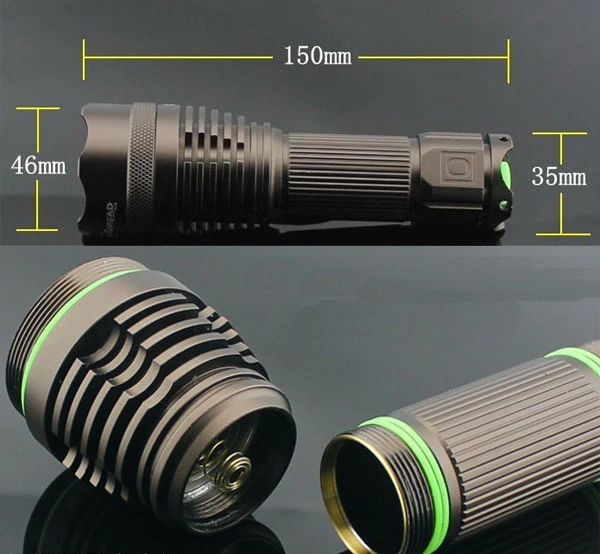 Aluminum 10W 500lumen Bright Tactical LED Flashlight Torch