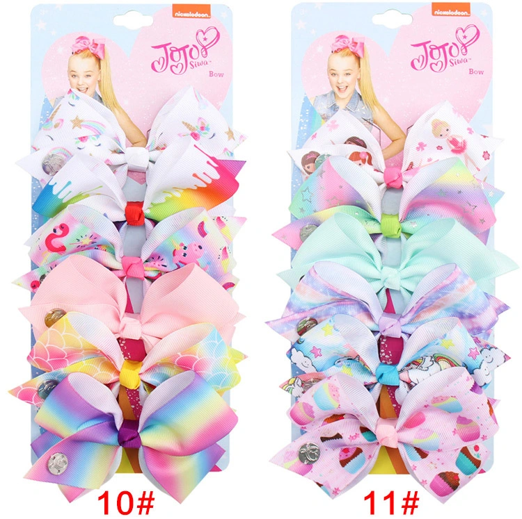 Wholesale/Supplier 5 Inches Various Colors Jojo Bow Hair Clip Children&prime; S Hairpin Set