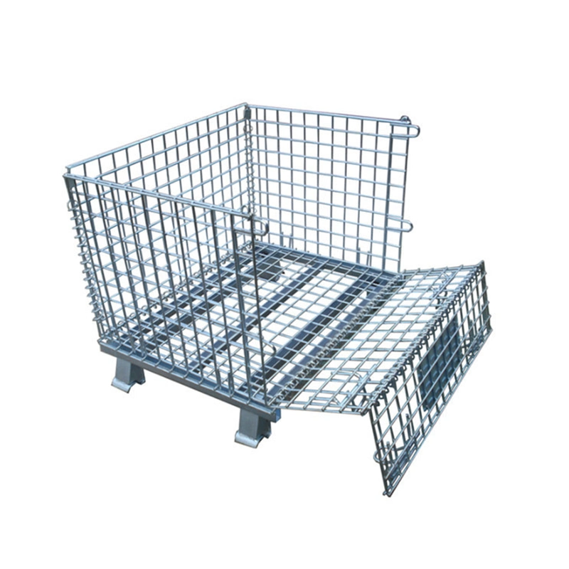 Good Quality Steel Material Foldable Lockable Metal Wire Mesh Storage Cage