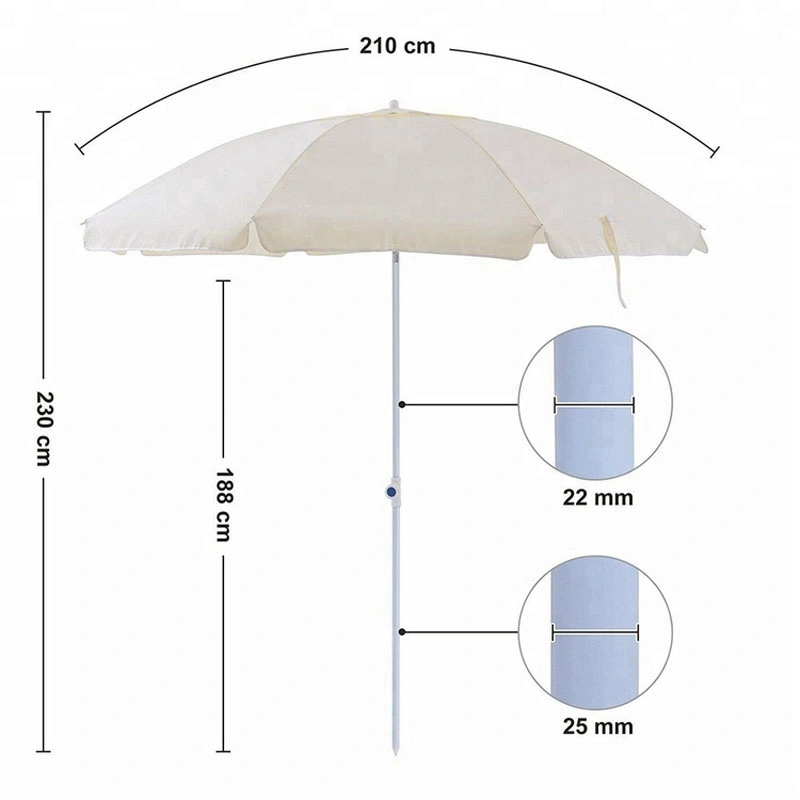 Customized Large Size 48 Inches Beach Chair Clamp Folding Umbrella Print Ads Portable Patio Umbrella