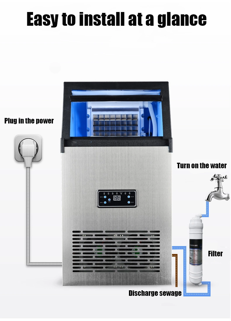 Home Use Commercial Full-Automatic Ice Cube Making Maker Machine