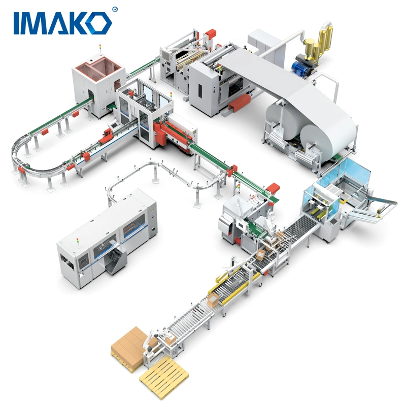 Automatic facial Tissue Making Machine Whole Line Complete Set Factory (fábrica de conjuntos completos de linhas completas da máquina Preço