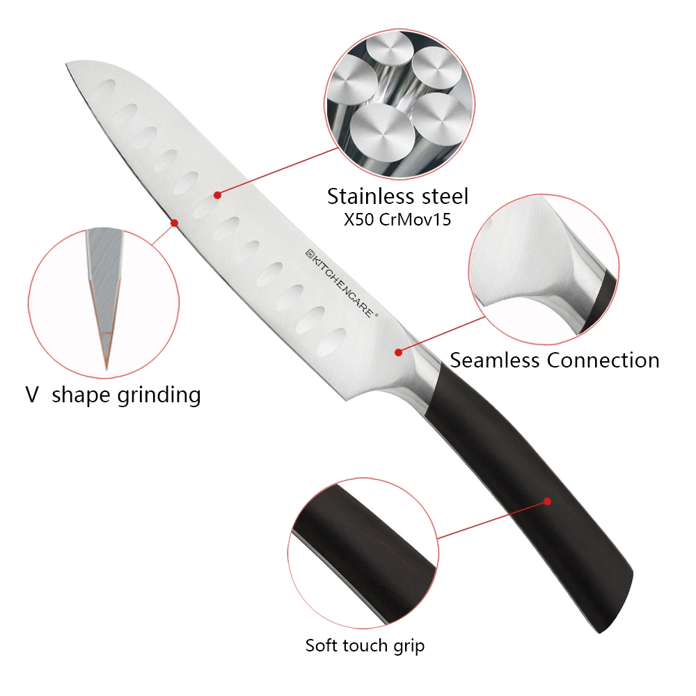 Kitchencare de acero inoxidable de 5"Cuchillo Santoku pequeño cuchillo de cocina