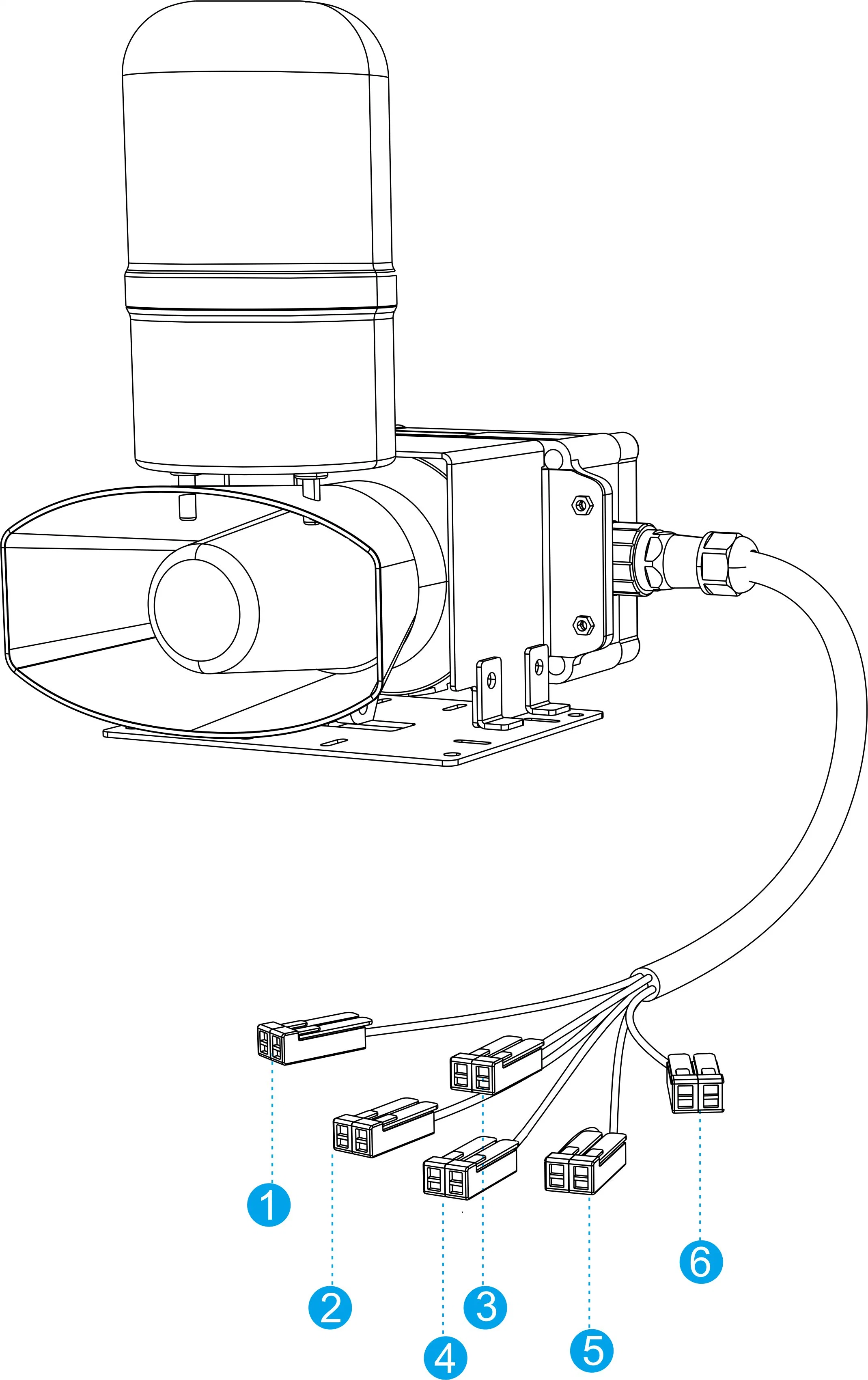 Sensor de proximidad de la carretilla elevadora de la zona roja de alarma de luces de advertencia de seguridad de la solución anti-colisión