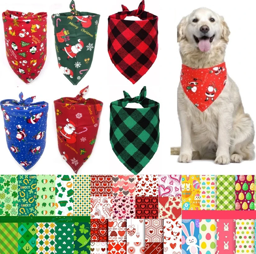 2022 Accesorios de Navidad Pet Bandana Pet hermoso y colorido Bufanda triangular para perro y gato