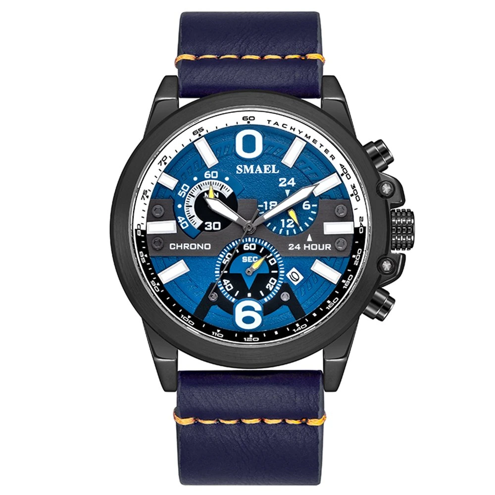 Blue Men's Waterproof Outdoor Trend Sports Watch Fashion Personality Quartz Watch Gift Watch