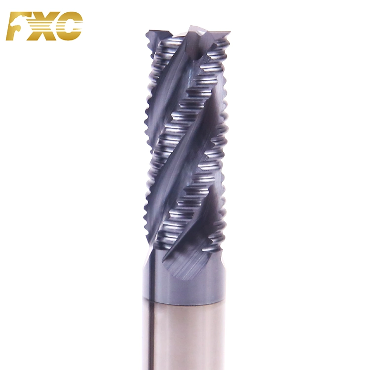 Solid Carbide 4 Flutes Roughing End Mill Cutting Tool for CNC Machine Tools