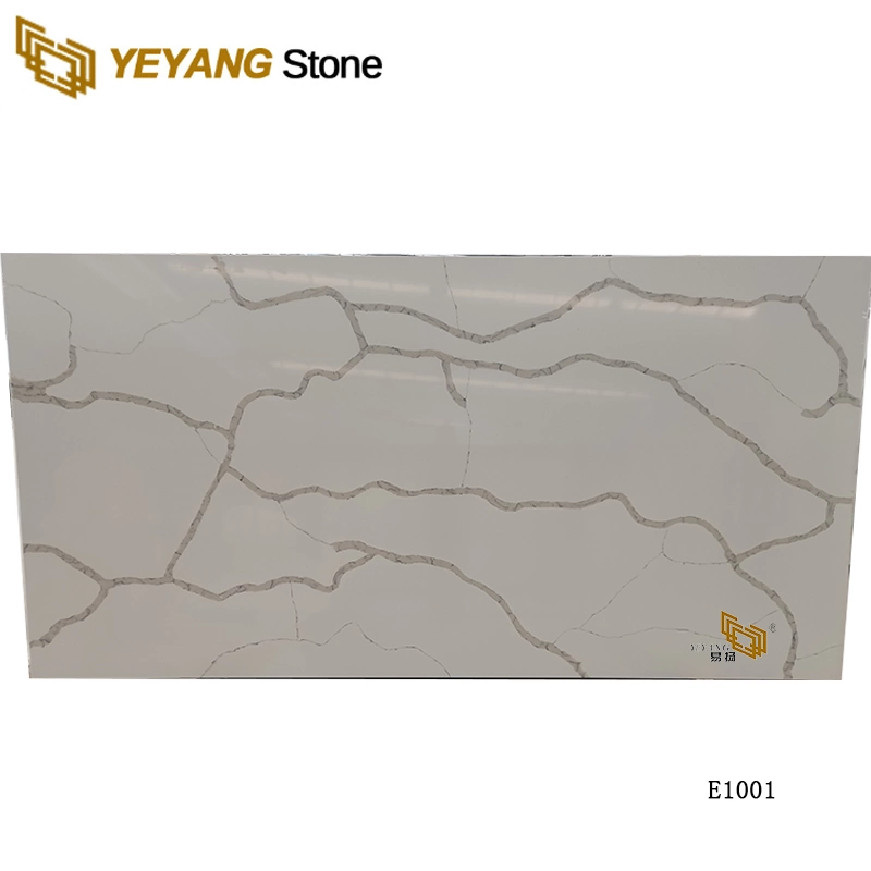 Quartz Countertops Quartz Kitchen Worktops White/Calacatta Quartz Slab Backsplash (E1001)