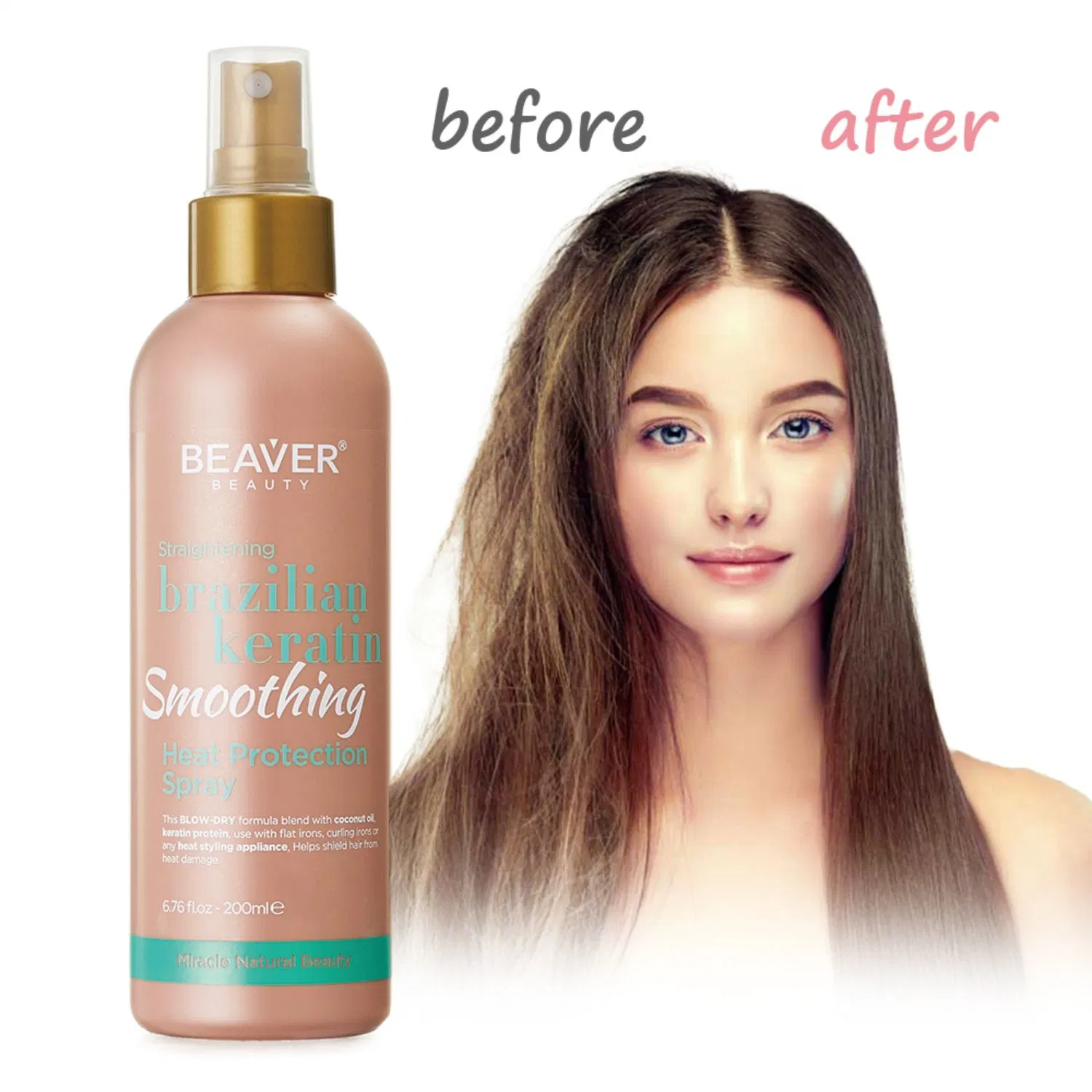 OEM Hair Spray Keratin Smoothing Heat Protection Spray for Hair