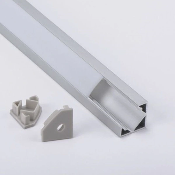 Voyant LED de courbe de forme en U Système de canal en aluminium avec couvercle, les chapeaux et des clips de fixation profil en aluminium pour bande LED lumière Installations bande en aluminium