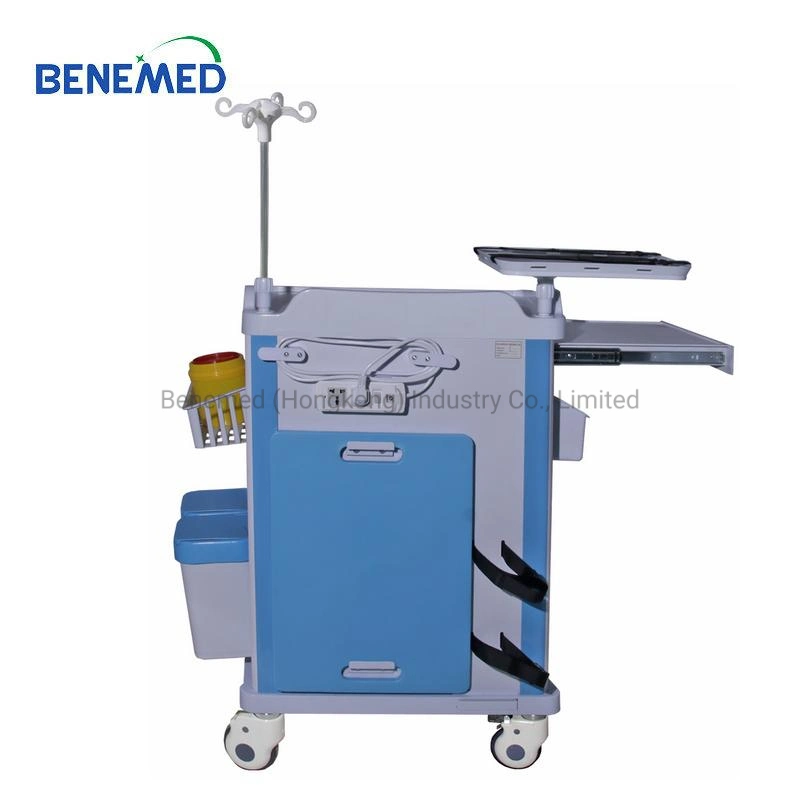 Good Quality Hospital ABS Plastic Mobile Emergency Trolley Bm-Et004