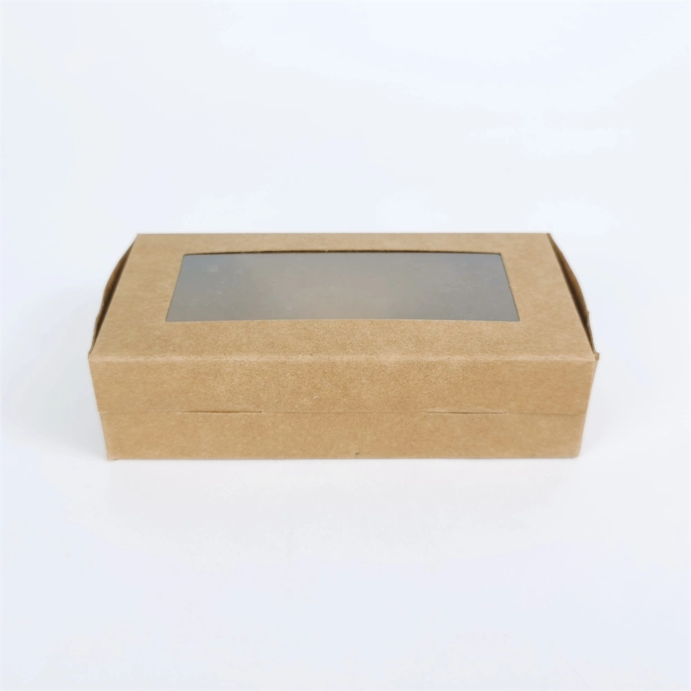 Spot Gift Packing Box Paper Daily Packing Box PVC Windowed White Black Kraft Paper Box