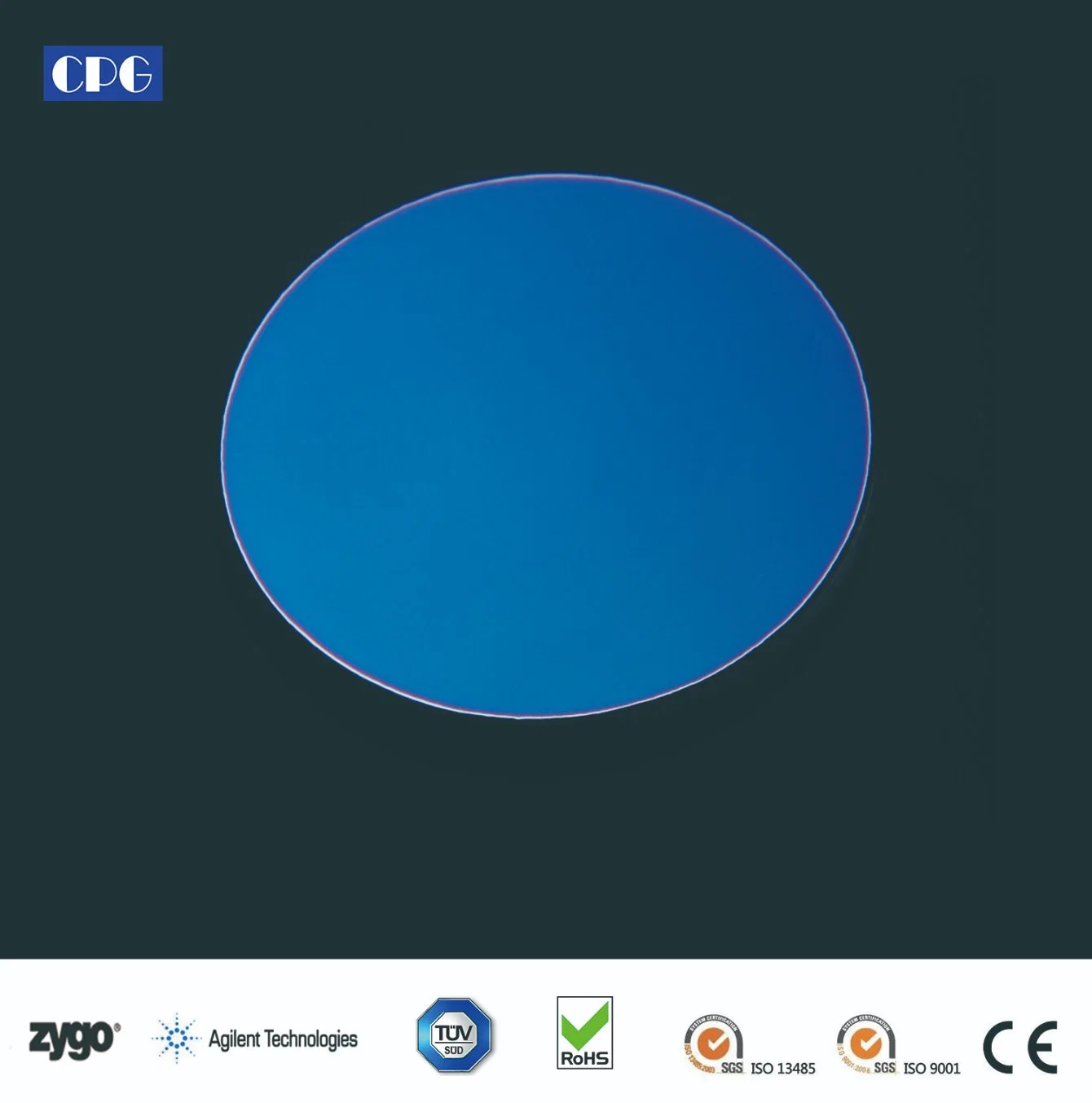 China Manufacture Good Surface Polished Blue Optical Glass Filter