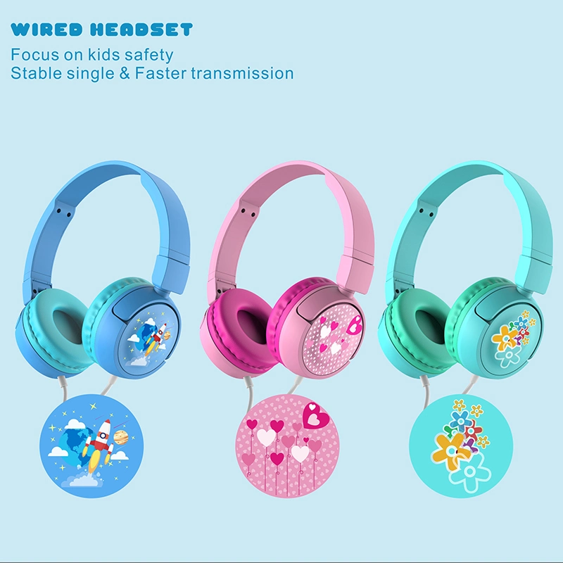 Fbbe-006 Headphones Cute Kids Headphones Headset Wired Headphones Custom Logo