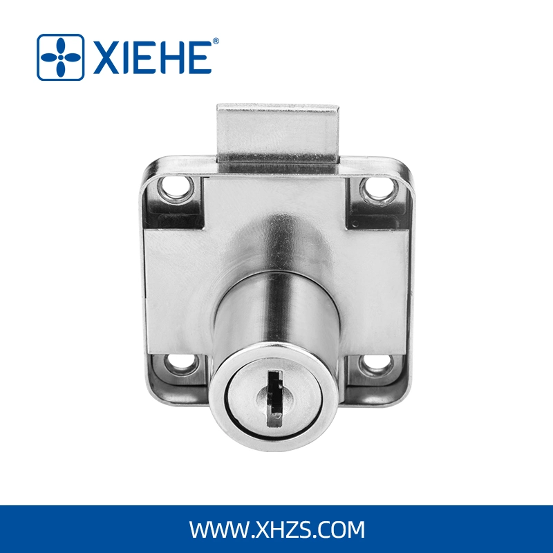 F138 Iron Drawer Lock for Cabinet Door with Zinc Alloy Cylinder and Steel Key