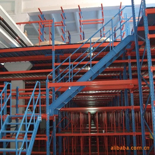 Q235 B Multi-Tier Sliding Mezzanine Rack Steel for Warehouse Storage