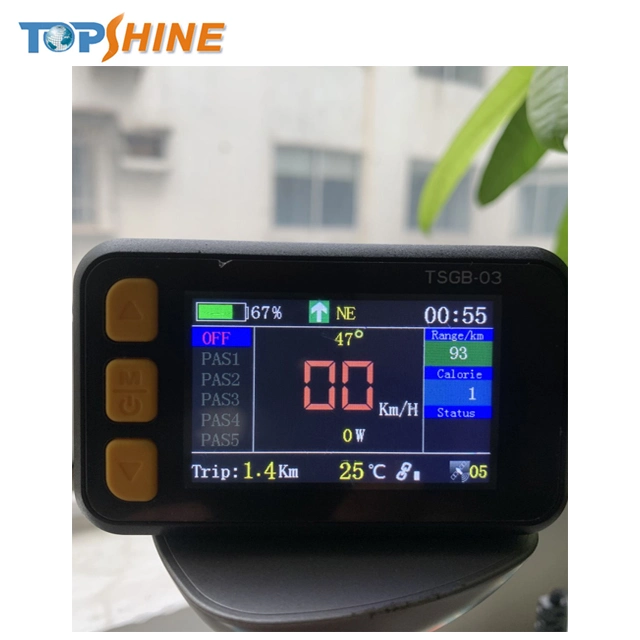 Colorful LCD Display Motorcycles 4G GPS Tracker with Monitor Battery Level