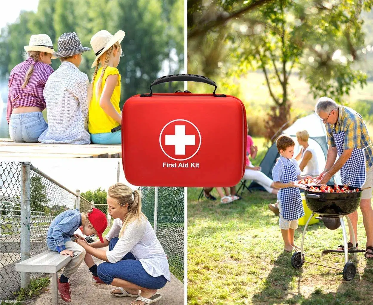 228 PCS Private Label Waterproof Travel Household Emergency First Aid Kit EVA Case Sign Box Survival Kit for Camping