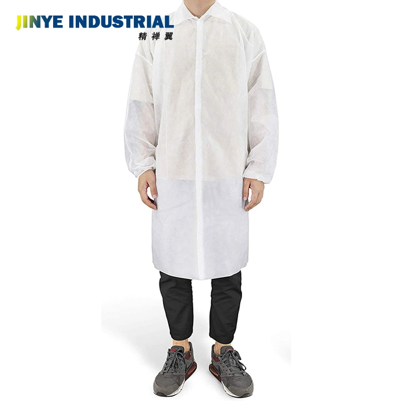 Disposable Doctor Coats SMS/Spunlace/PP Material Stretchable Medicallab Coats