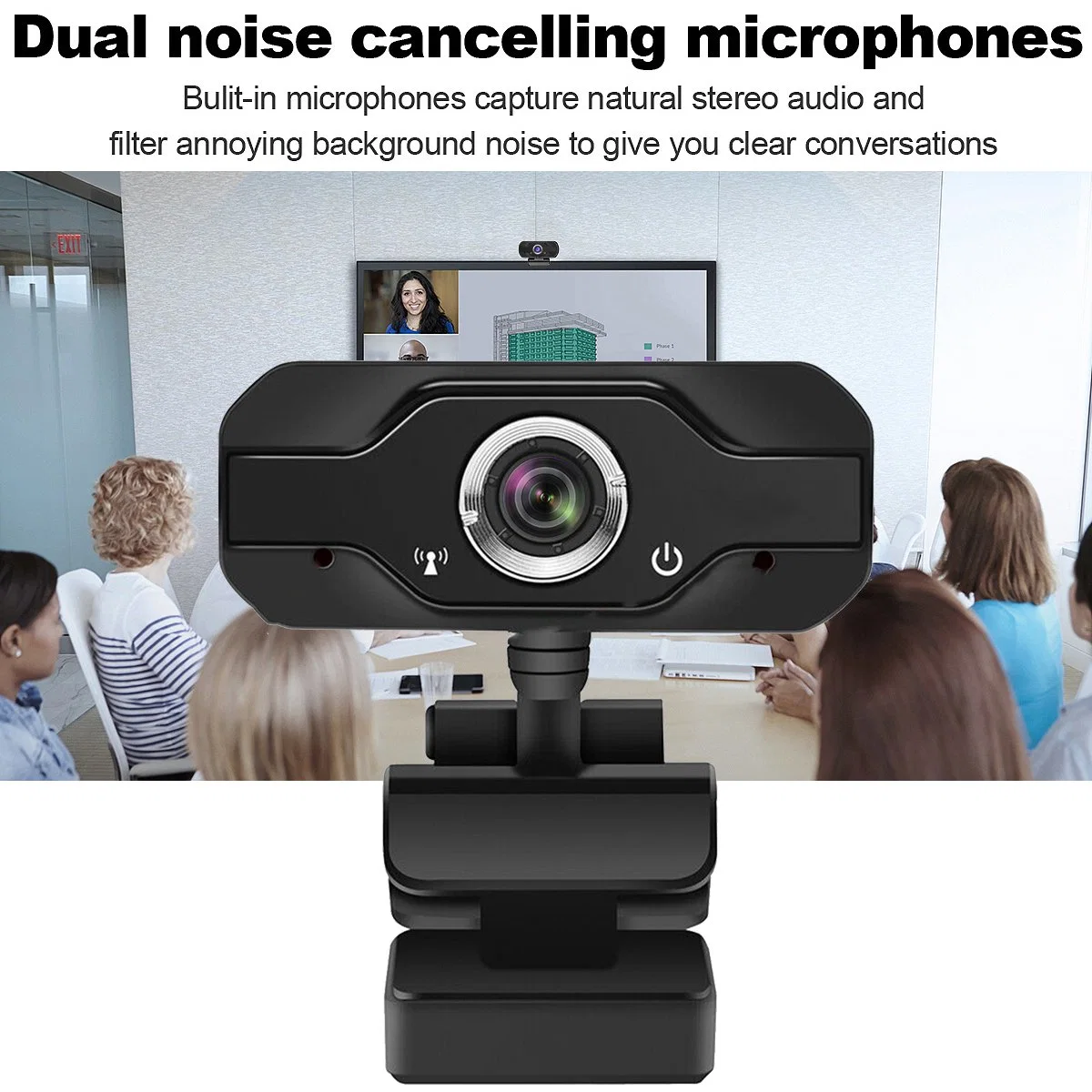 1080P HD USB Webcam Built-in Microphone 1MP Optical Lens CMOS Sensor Computer Laptop Web Camera Live Video Chat