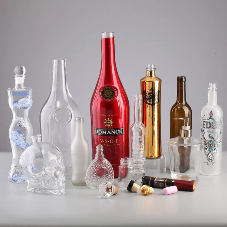 Botella de vino China Fabricante: 500ml 750ml 1000ml botella de vidrio Spot Venta en Vodka, Whiskey, Tequila botellas,