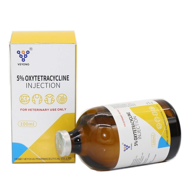 Brebis Medicine Vente en gros 5% Oxytétracycline pour bovins 100ml Oxytétracycline 5% Injection pour élevage Prix bas