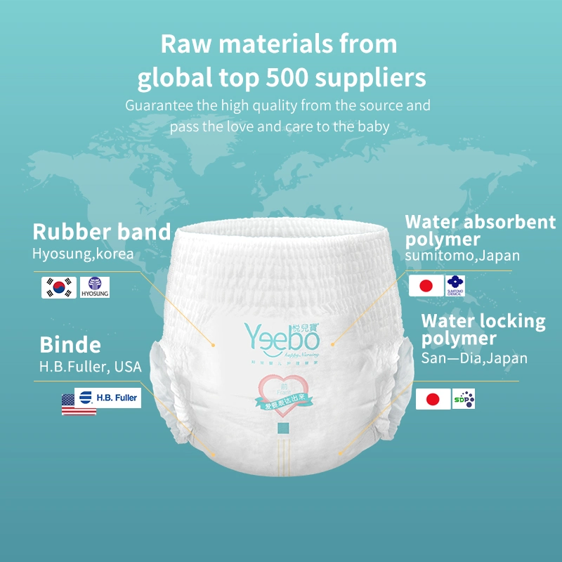 Yeebo Pleasant Play Ultra Thin High quality/High cost performance  High Absorption Disposable Baby Diaper Pull-up Pant