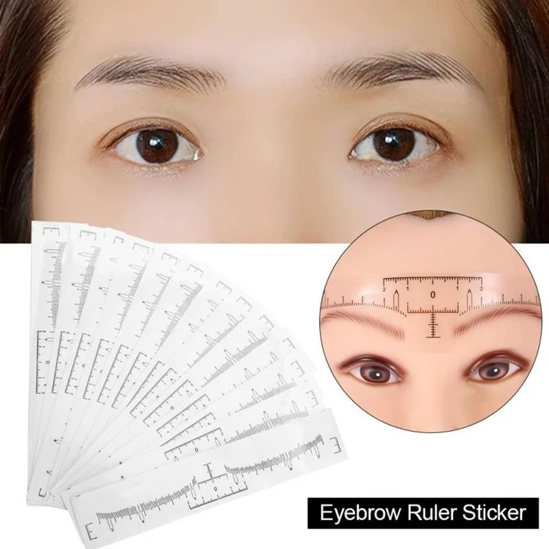 Professional Disposable Eyebrow Measurement Ruler Permanent Makeup Sticker Tattoo Accessories Tool