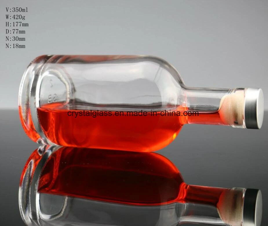 Super Flint Glass Vodka Bottle with Rubber 375ml 500ml 750ml