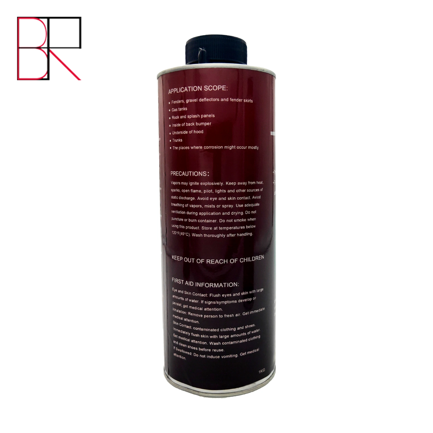 Fabricante de goma negra Undercoating alta adherencia sin olor Undercoating