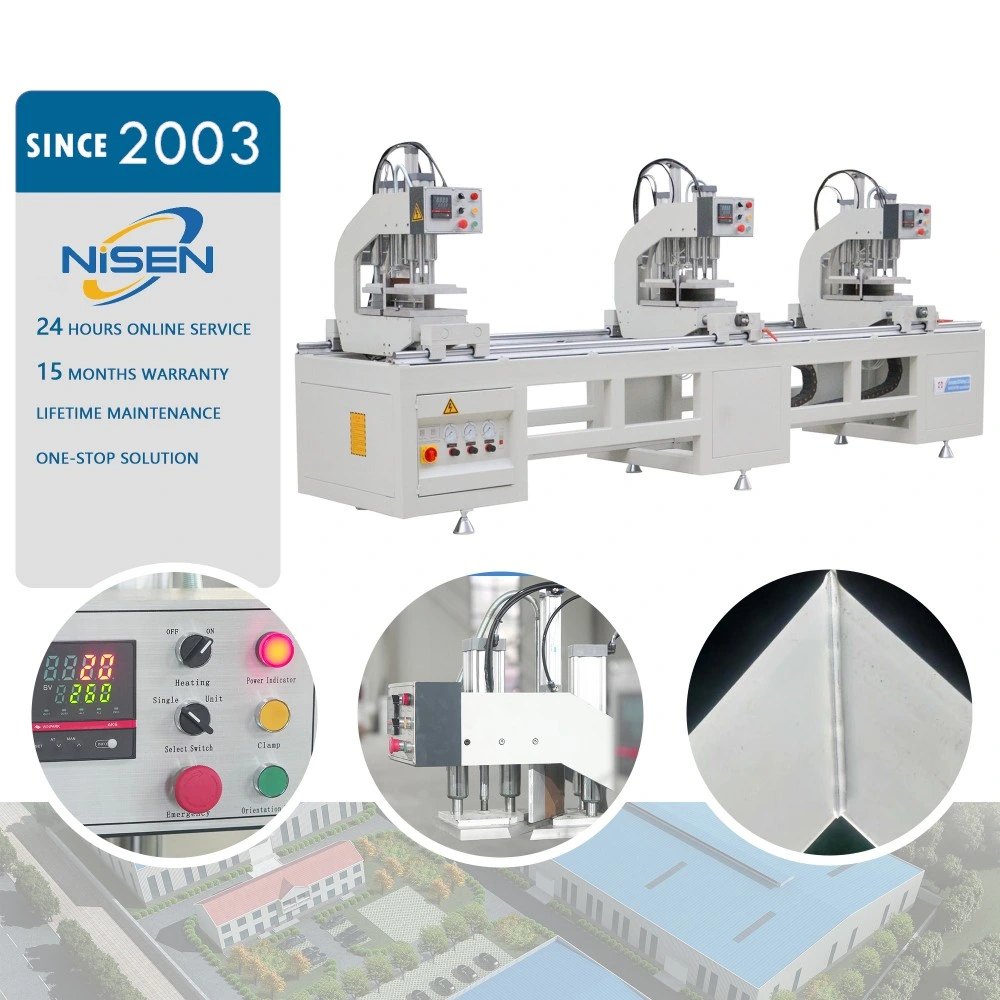 Nisen UPVC Window Door Making Machine Three Head Welding Machine ISO CE High Quality