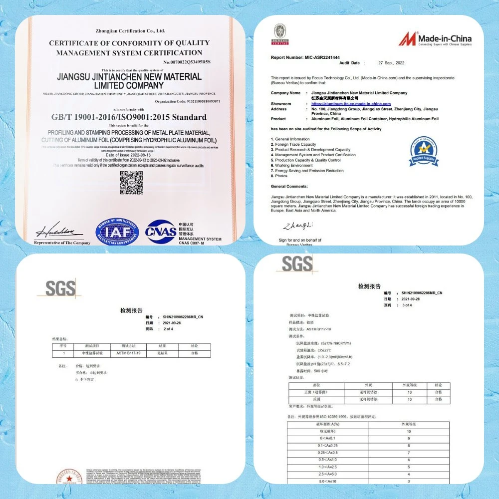 Folhas e tiras de alumínio liga de alumínio da série 8000 material de embalagem em folha de alumínio para uso doméstico