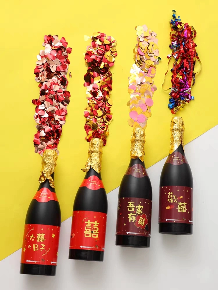 New Year Handle Twist Safety Popper Fireworks 40/60/80cm Tissue Paper Party Popper Confetti Cannon Magnesium Powder Fireworks for Wedding Other Celebration