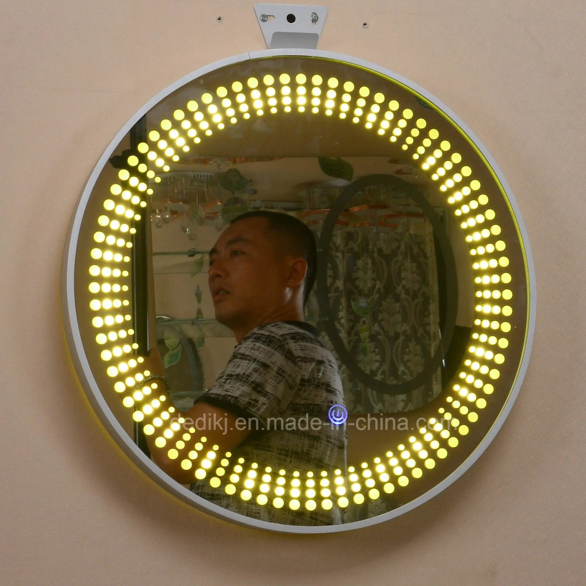 Dedi LED Mirror Lighting Factory Modern Style Waterproof Wall Mounted Round Bath Mirror with Touch Sensor Swith