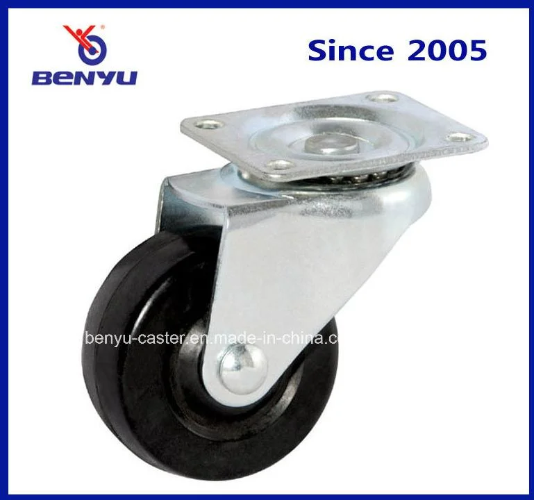 1.5-3 Inch TPU Rubber Light Duty Durable Industrial Swivel Hard Rubber Caster Wheel