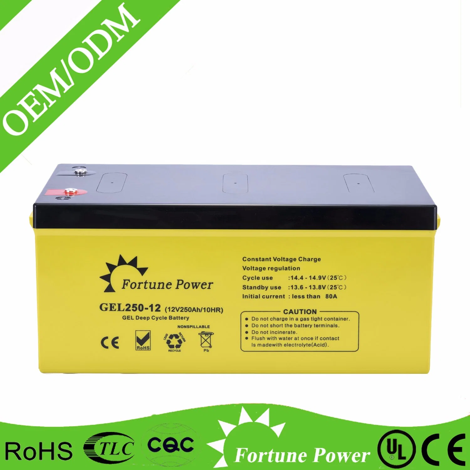 Hot Sales 250ah 12V Rechargeable Battery for Solar/UPS Backup System