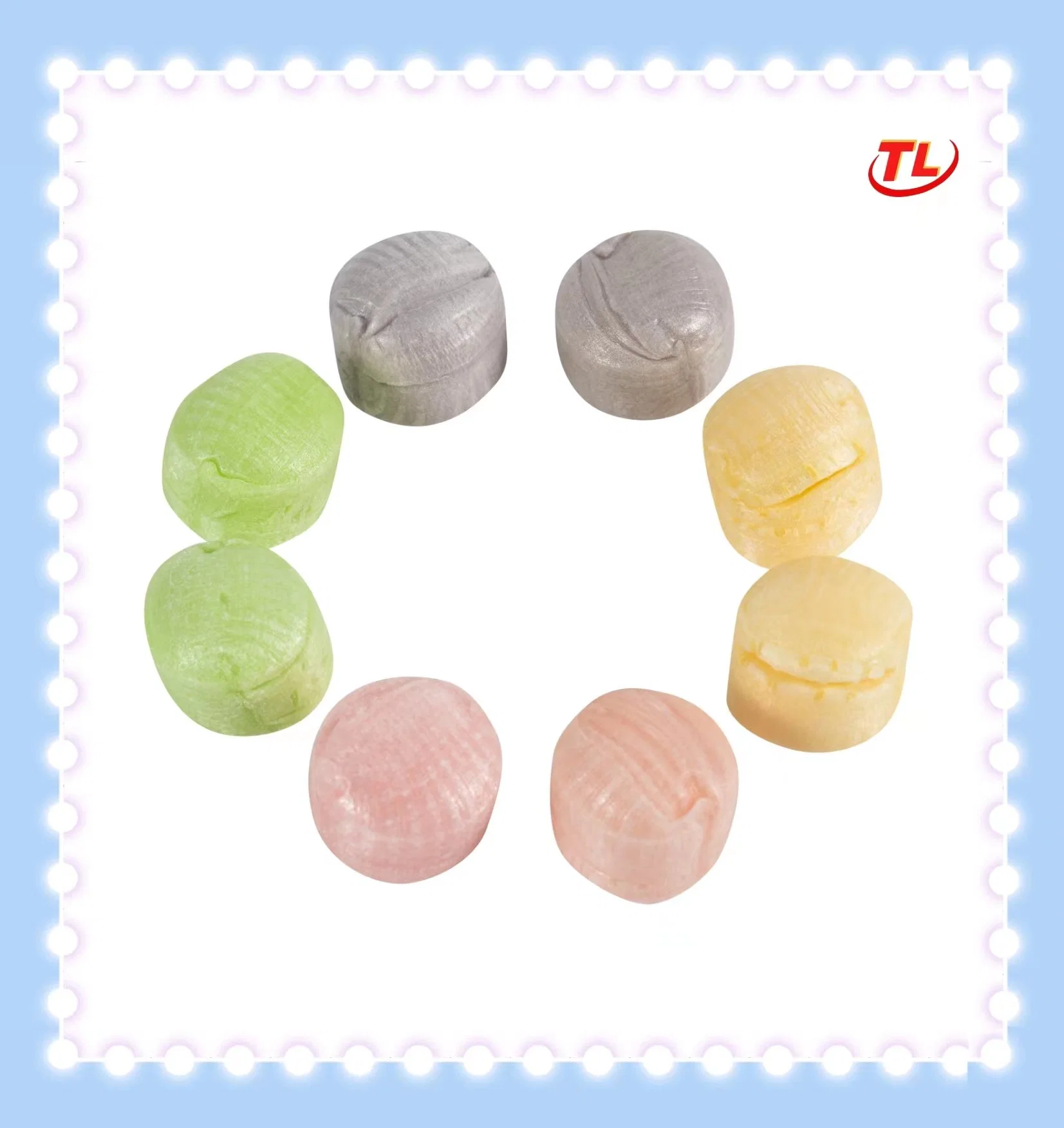 Round Hard Sweets Candy with Pineapple Anise Orange Flavour with Factory Price