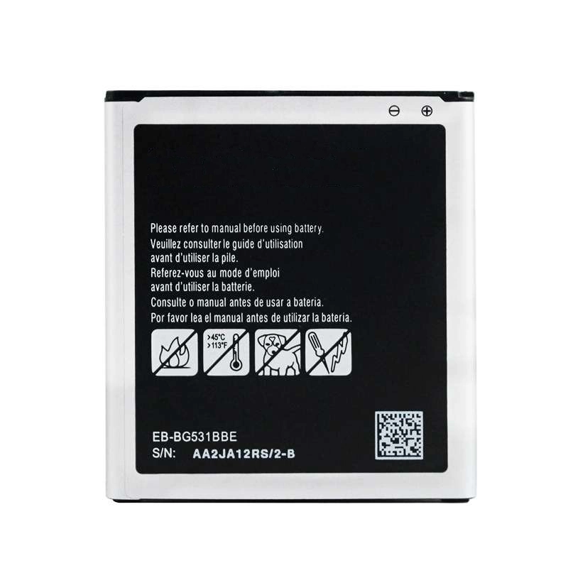 بطارية الهاتف المحمول الأصلية الجديدة eb-Bg531bbe من Samsung J5 J500f 2600mAh