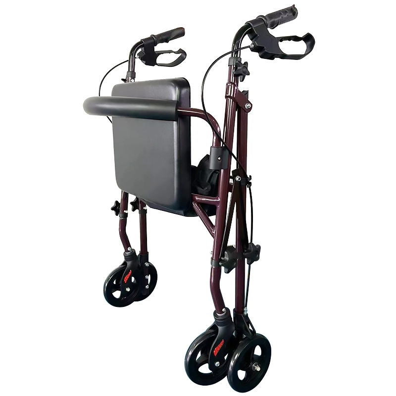 Aluminum Mobility Aids with Shopping Bag Lighiweight Detachable Rollator