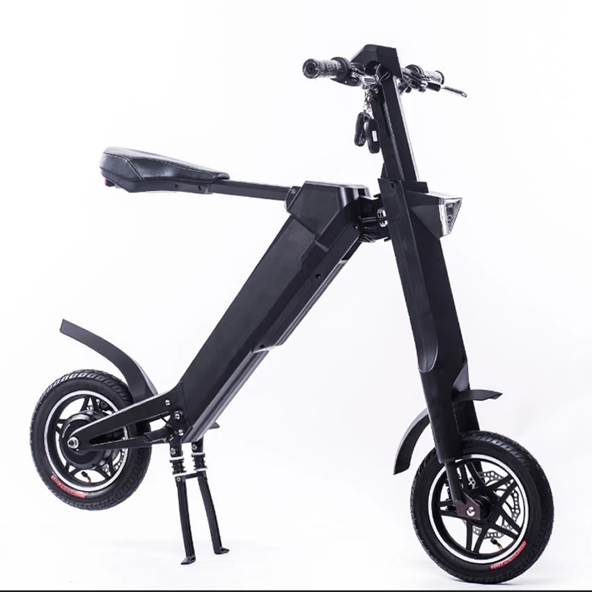 Ce 250W Automatic Folding Ebike, 12" 2-Wheeled Electric Folding Bike